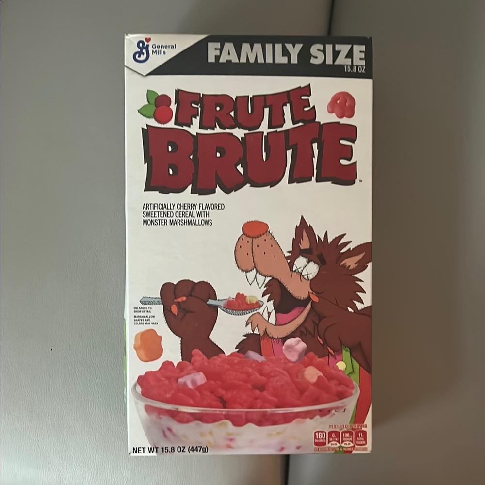 Kaws General Mills Frute Brute Cereal Box Art - Red and White
